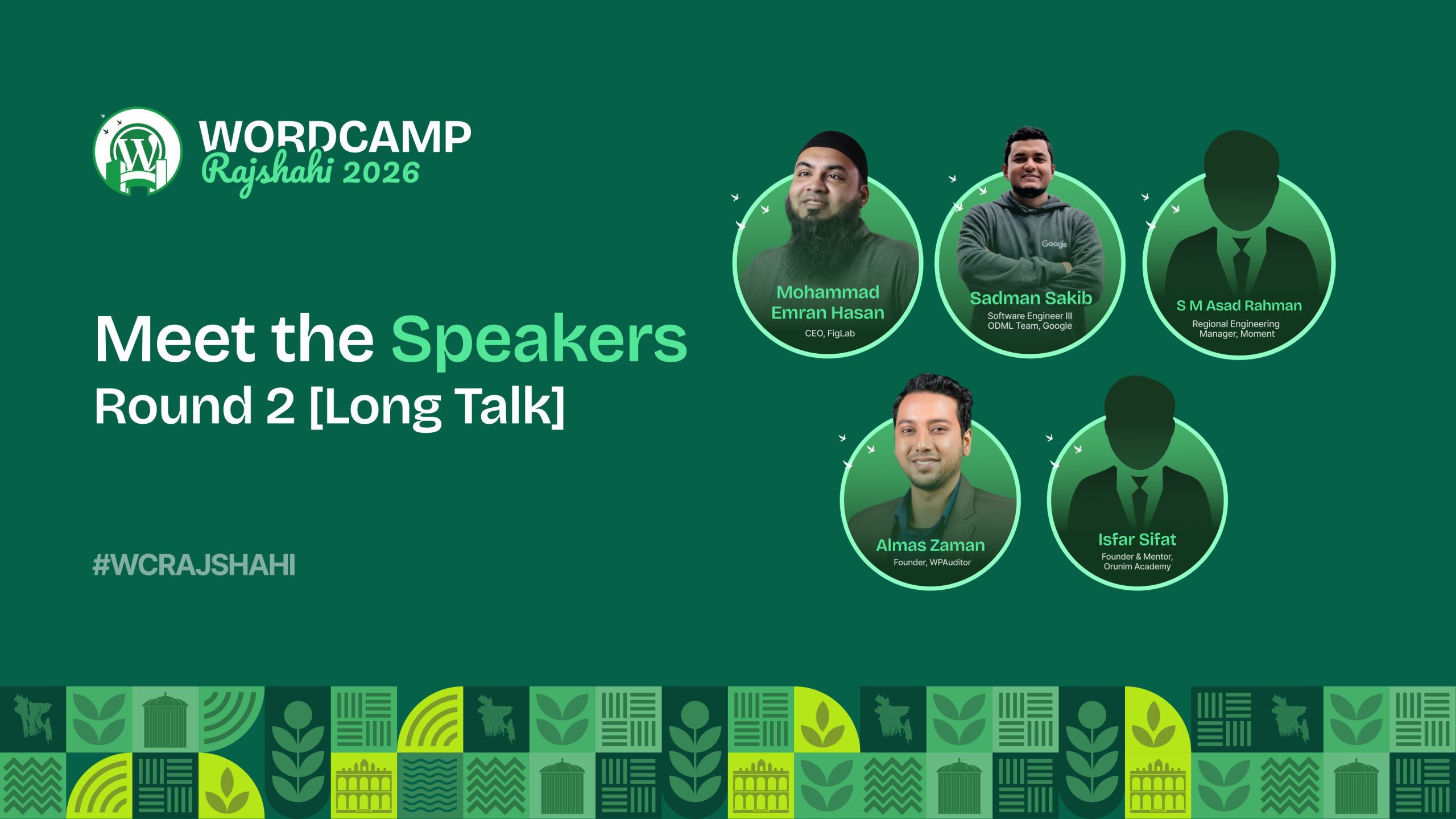 Meet the Speakers of WordCamp Rajshahi 2026: Round 2