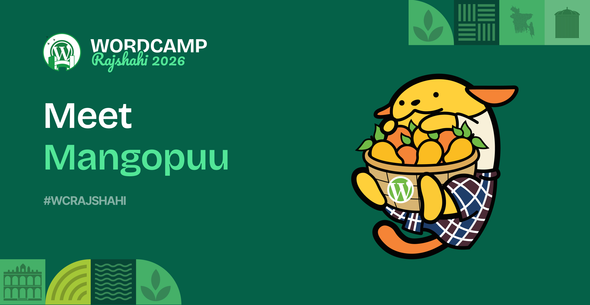 Introducing Mangopuu: The Official Wapuu of WordCamp Rajshahi 2026!