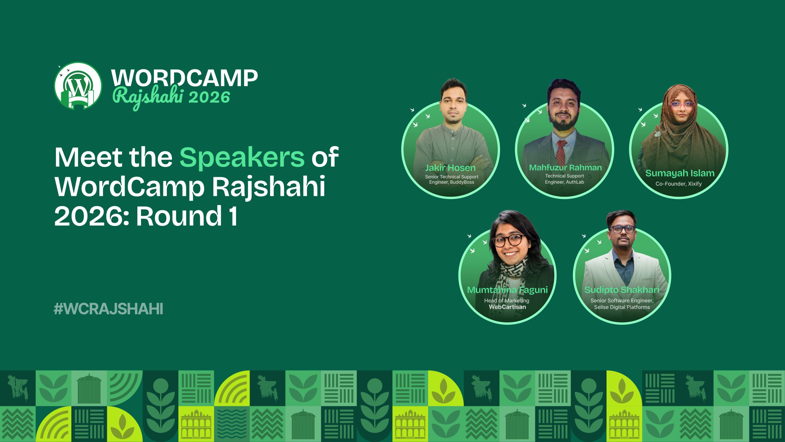 Meet the Speakers_Round 1 WC Rajshahi
