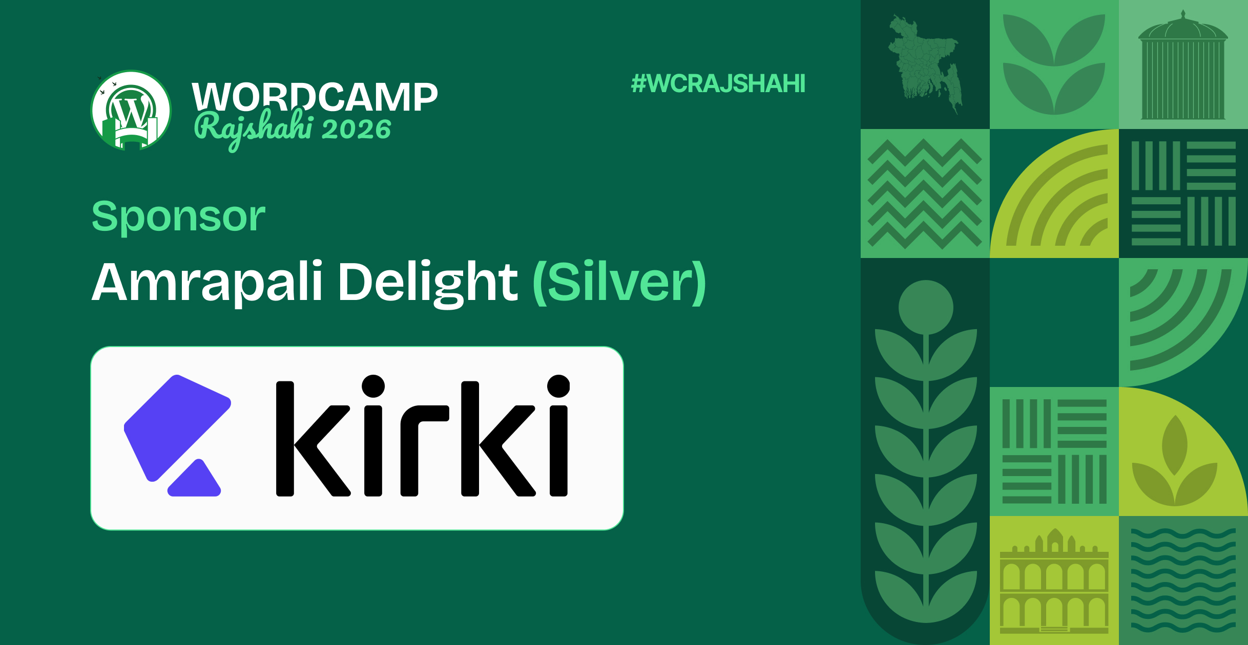 Thank You, Kirki – A Proud Amrapali Delight (Silver) Sponsor of WordCamp Rajshahi 2026