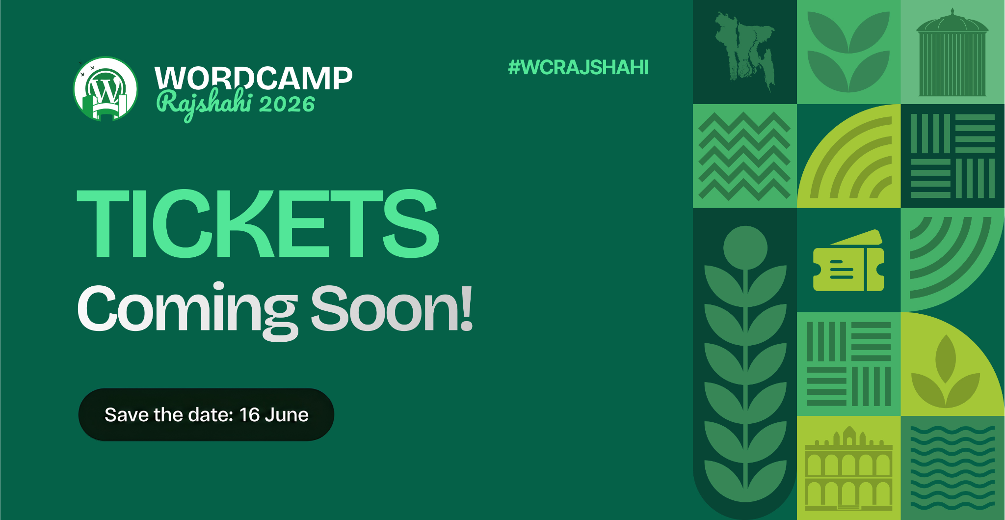 Tickets Coming Soon WordCamp Rajshahi 2026