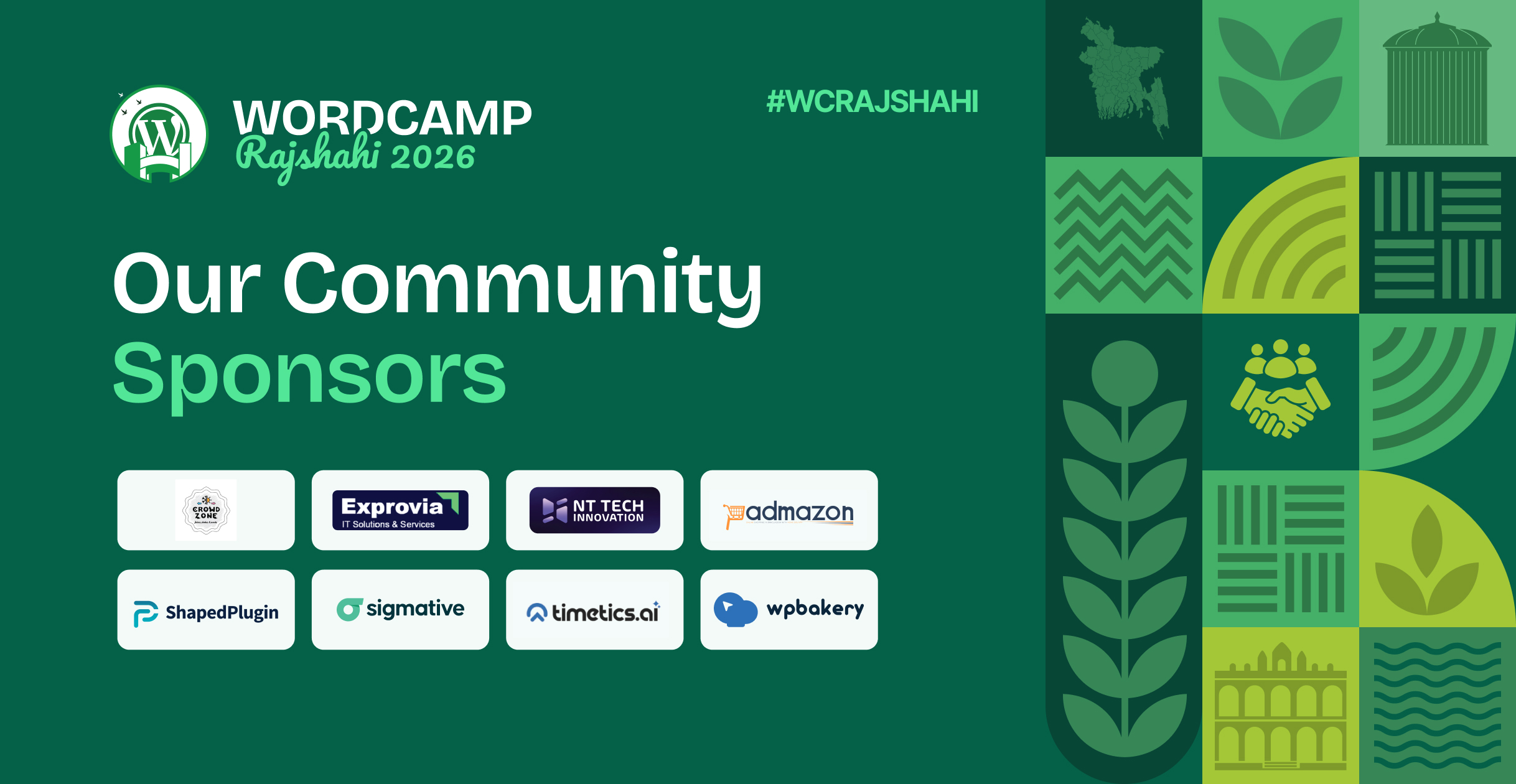 Thank You to Our Community Sponsors – WordCamp Rajshahi 2026